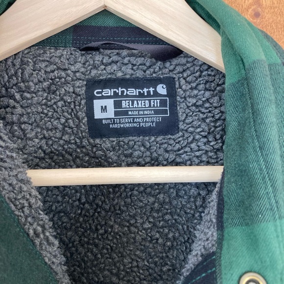 Carhartt Heavyweight Relaxed Fit Flannel Sherpa-lined shirt jacket | shirtjac - Picture 3 of 4